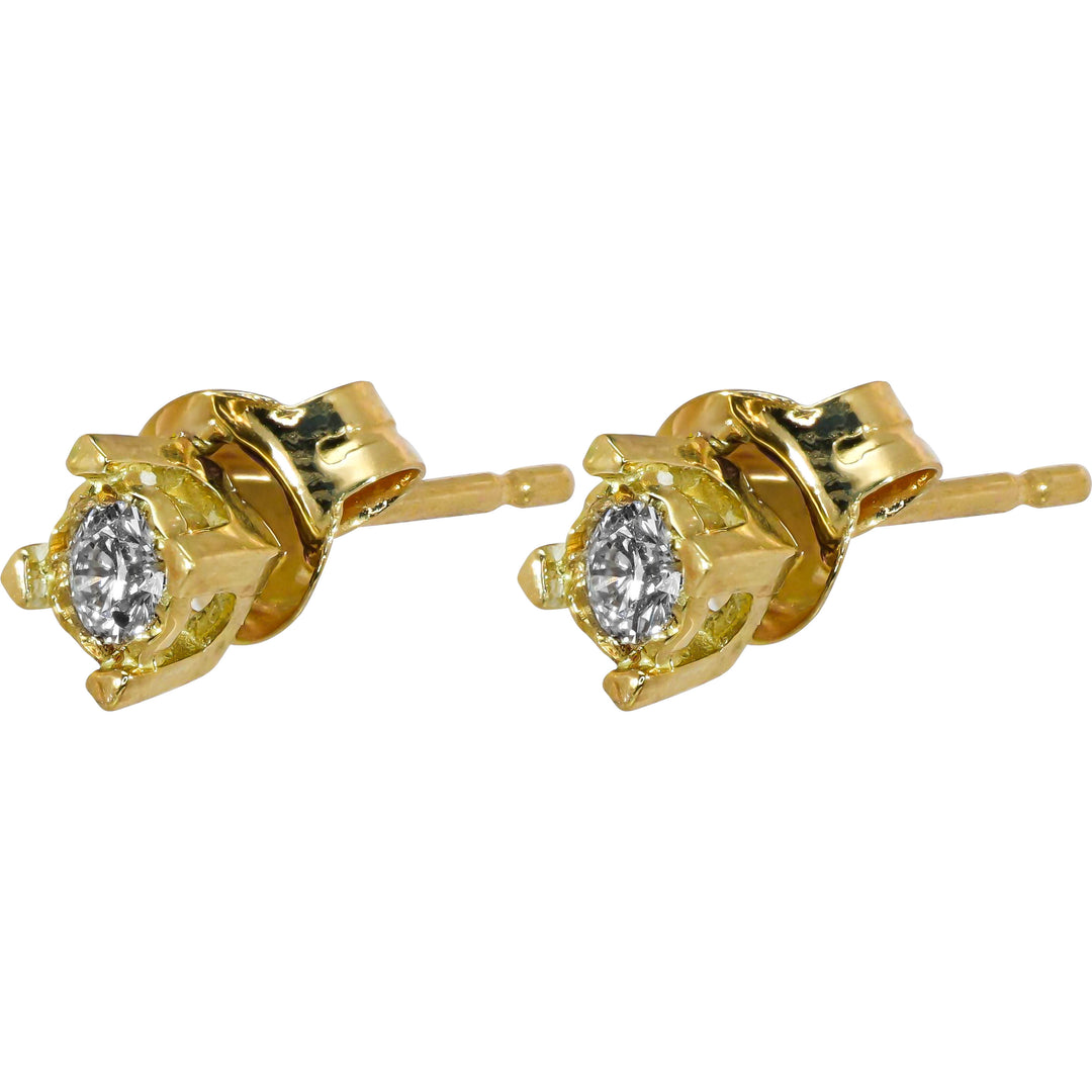 Orecchini COMETE - Punto Luce in Oro Giallo con Diamanti