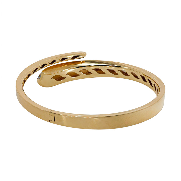 Bracciale Rigido Crivelli - Collezione Like in Oro Rosa con Madreperla e Diamanti