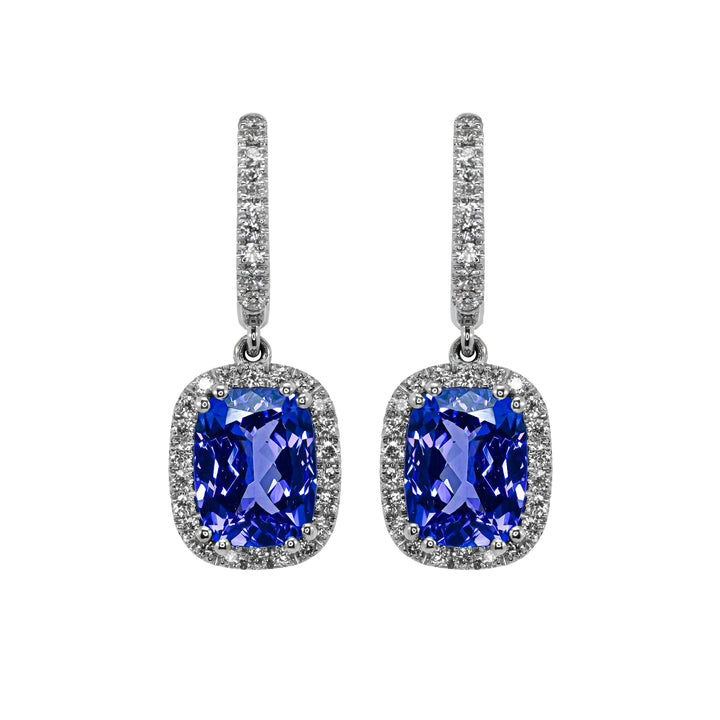 Orecchini Crivelli - Pendente con Tanzanite e Diamanti in Oro Bianco