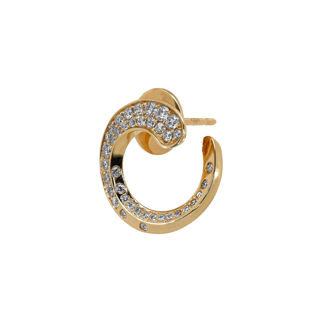 Orecchini Crivelli - Aspirale con Diamanti in Oro Rosa