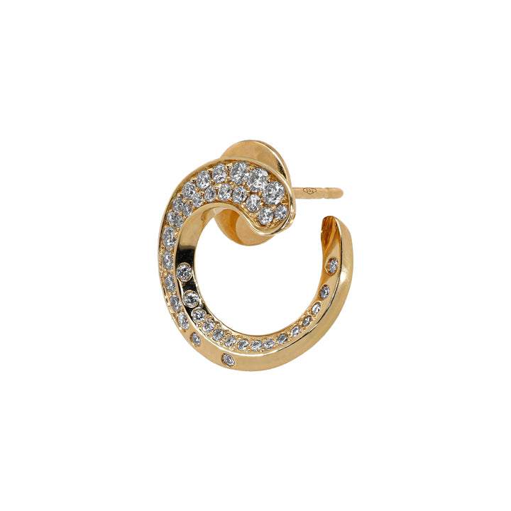 Orecchini Crivelli - Aspirale con Diamanti in Oro Rosa