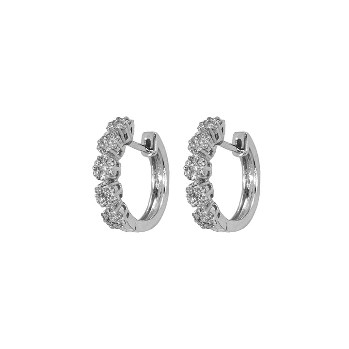 Orecchini Crivelli - Cerchietti con Pavé di Diamanti in Oro Bianco