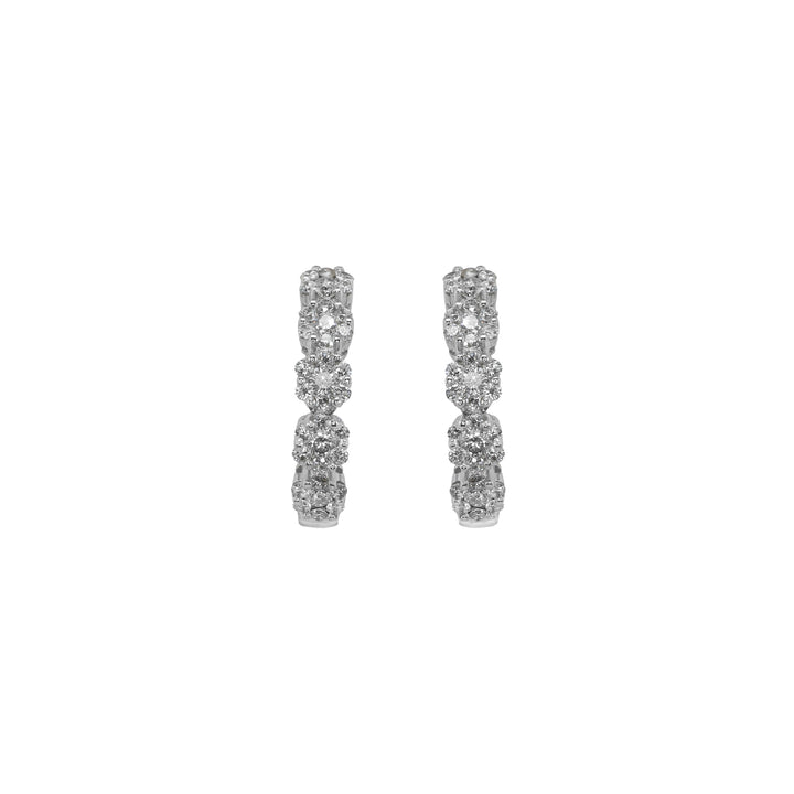 Orecchini Crivelli - Cerchietti con Pavé di Diamanti in Oro Bianco
