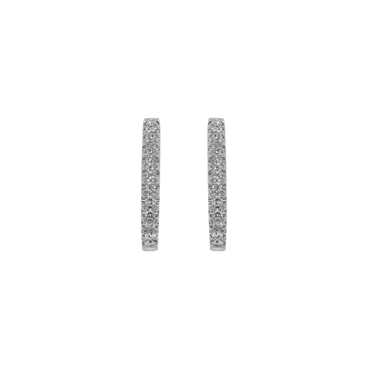 Orecchini Crivelli - Cerchietti in Oro Bianco con Diamanti 0,82 ct.