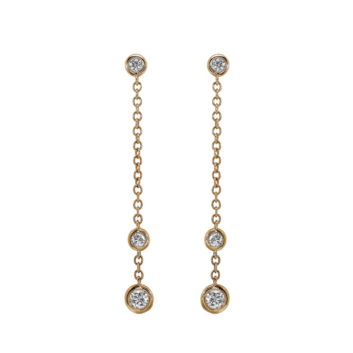 Orecchini Crivelli - Pendenti in Oro Rosa e Diamanti