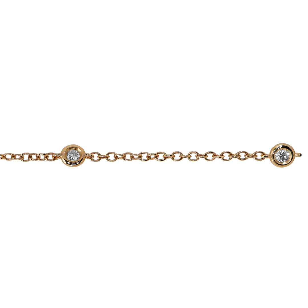 Bracciale Crivelli - Catenina con 5 Punti Luce in Oro Rosa