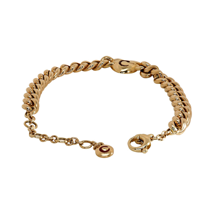 Bracciale Crivelli - Catena Groumette con Fantasia Cuore in Oro Rosa