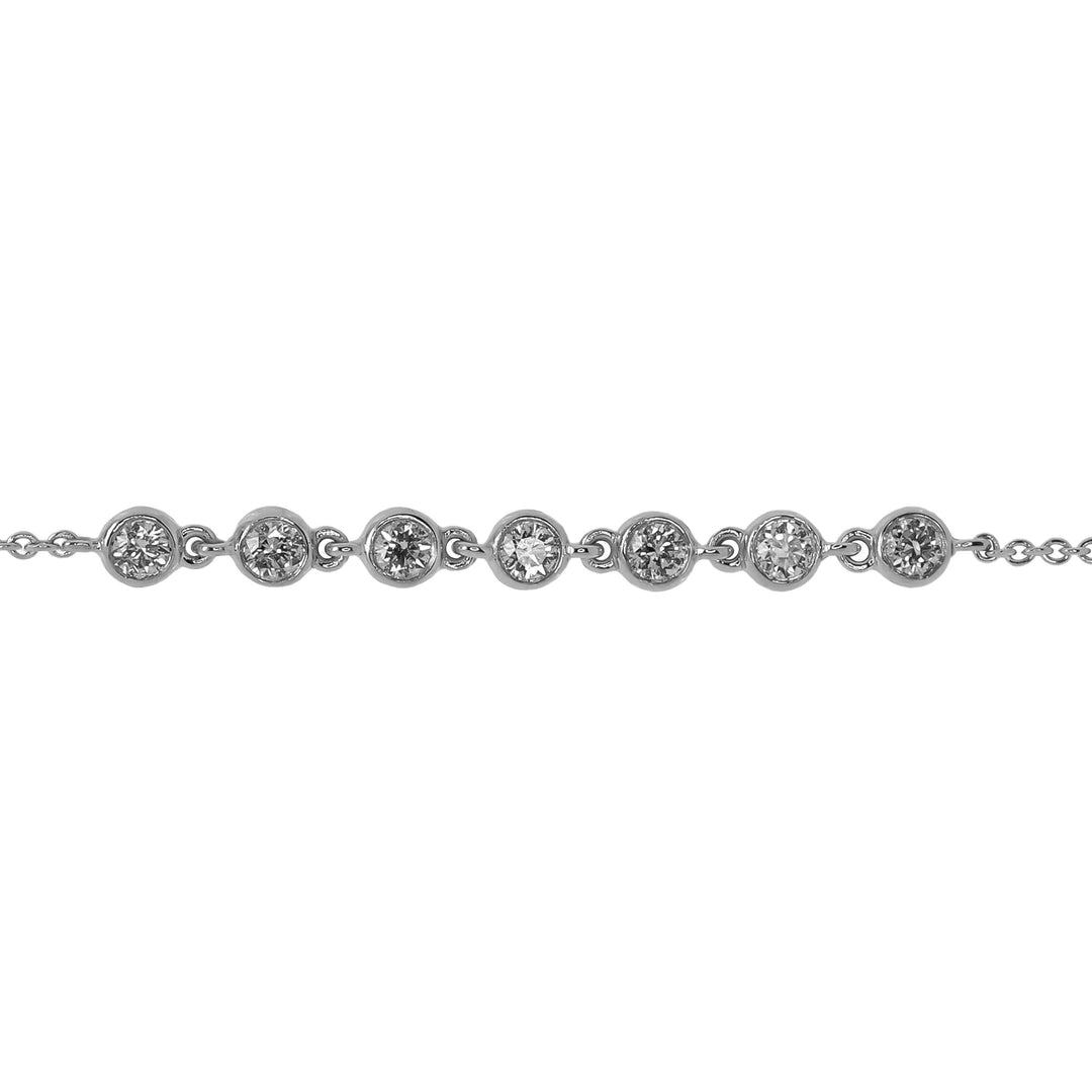 Bracciale Crivelli - Catenina con 7 Punti Luce in Oro Bianco