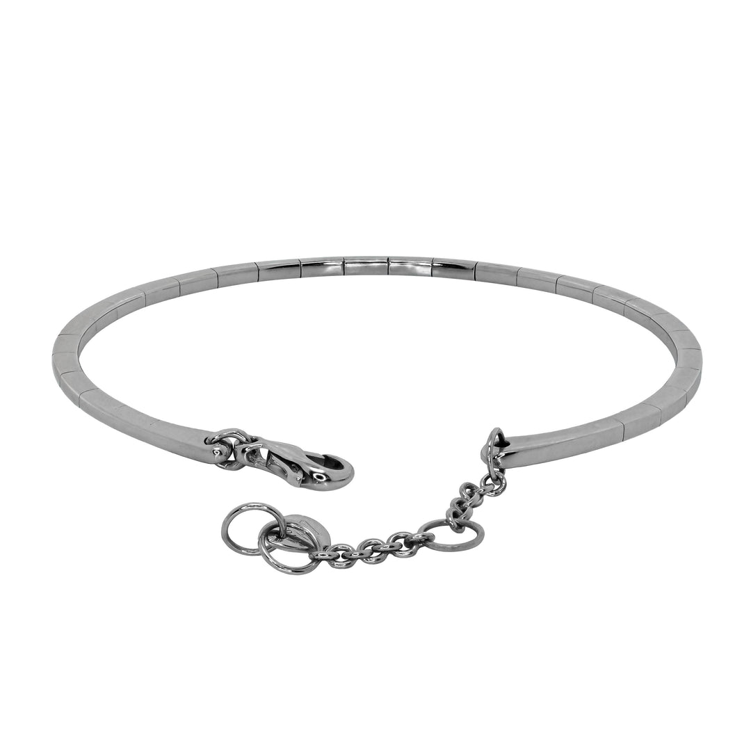 Bracciale Rigido Crivelli - Tennis Flessibile con Diamanti in Oro Bianco