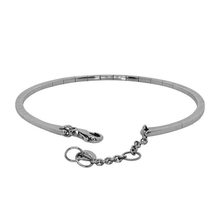 Bracciale Rigido Crivelli - Tennis Flessibile con Diamanti in Oro Bianco