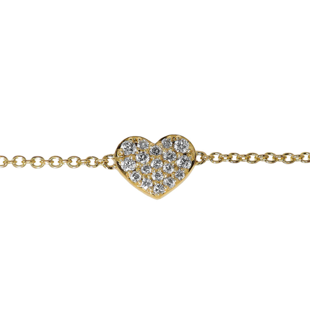 Bracciale Crivelli - Fantasia Cuore con Diamanti in Oro Giallo