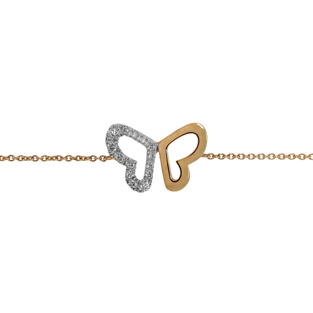 Bracciale Crivelli - Fantasia Farfalla con Diamanti in Oro Rosa