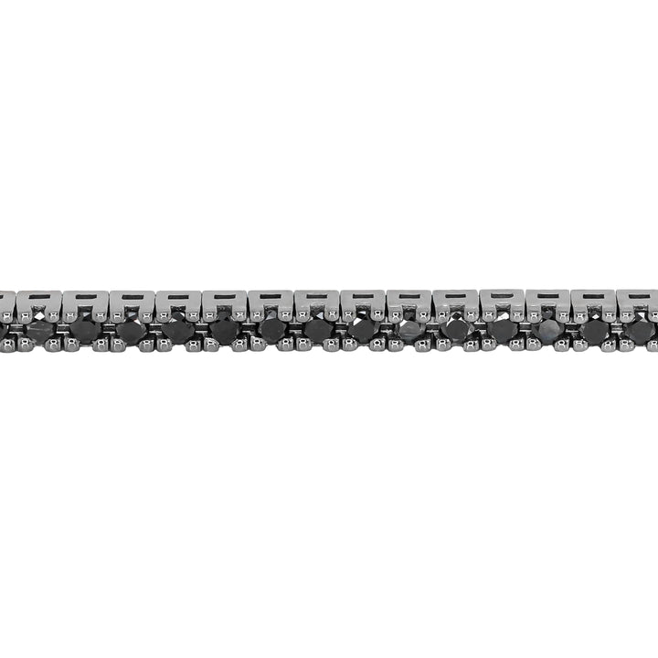 Bracciale Crivelli - Tennis in Oro Bianco con Diamanti Neri