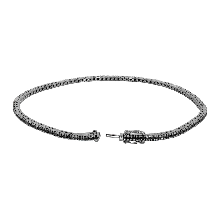 Bracciale Crivelli - Tennis in Oro Bianco con Diamanti Neri