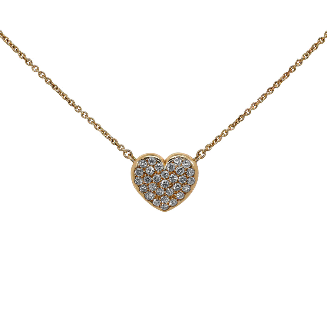 Girocollo Crivelli - Fantasia Cuore con Pavé di Diamanti in Oro Rosa