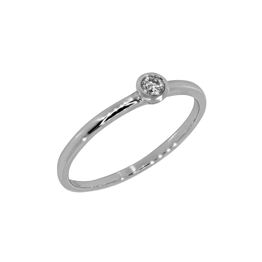Anello Crivelli - Solitario da 0,06 ct. in Oro Bianco