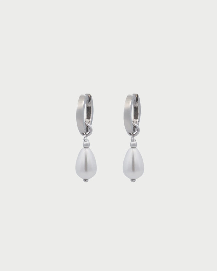 Coppia Di Orecchini Rue Des Mille - Mini Hoop Pearl Drop