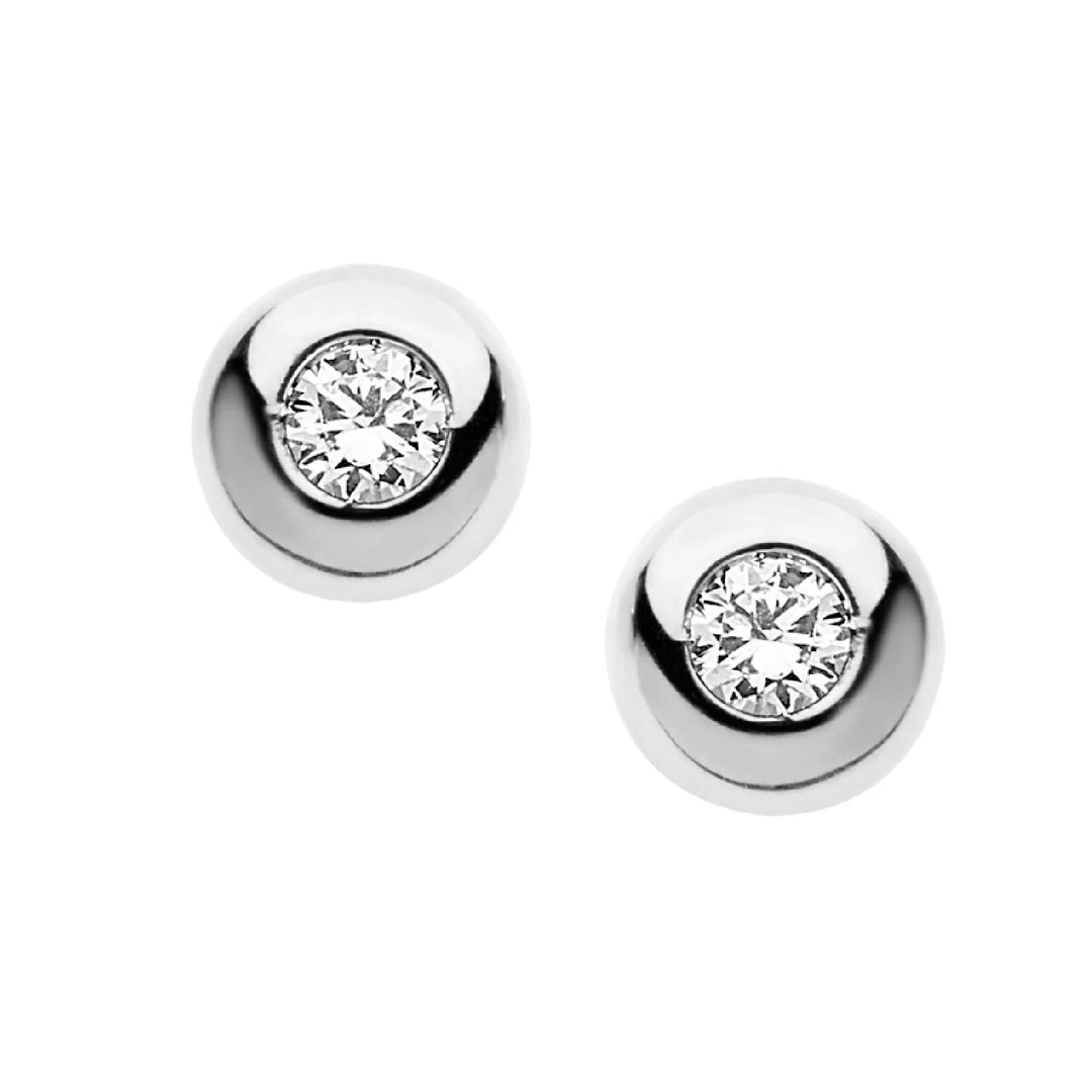 Orecchini Comete - Punti Luce in Oro Bianco e Diamanti 0,18 ct.