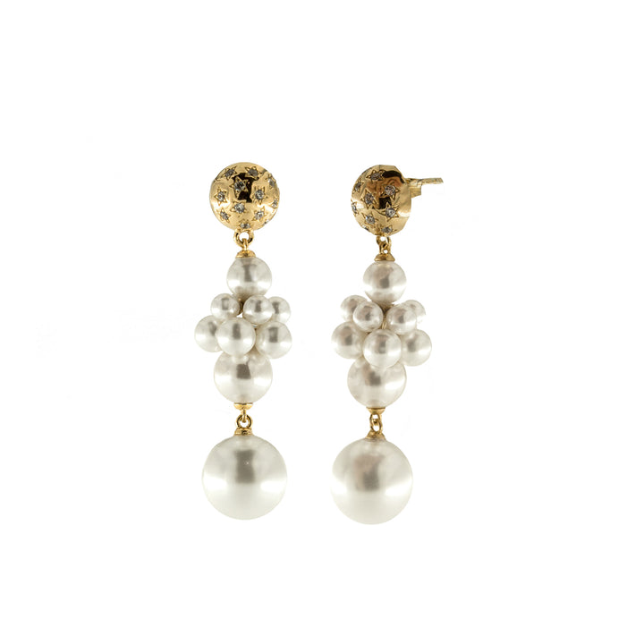 Orecchini Rue Des Mille - Perle Pendenti Starball White