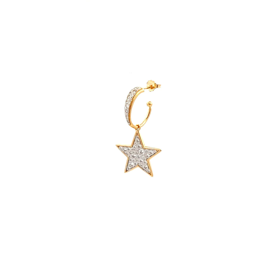 Mono Orecchino Rue Des Mille - Hoop Pavé Stella Oversized