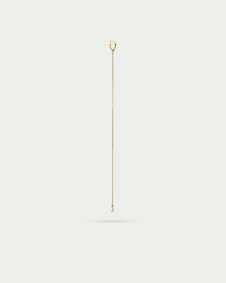 Mono-orecchino long line drop oro giallo