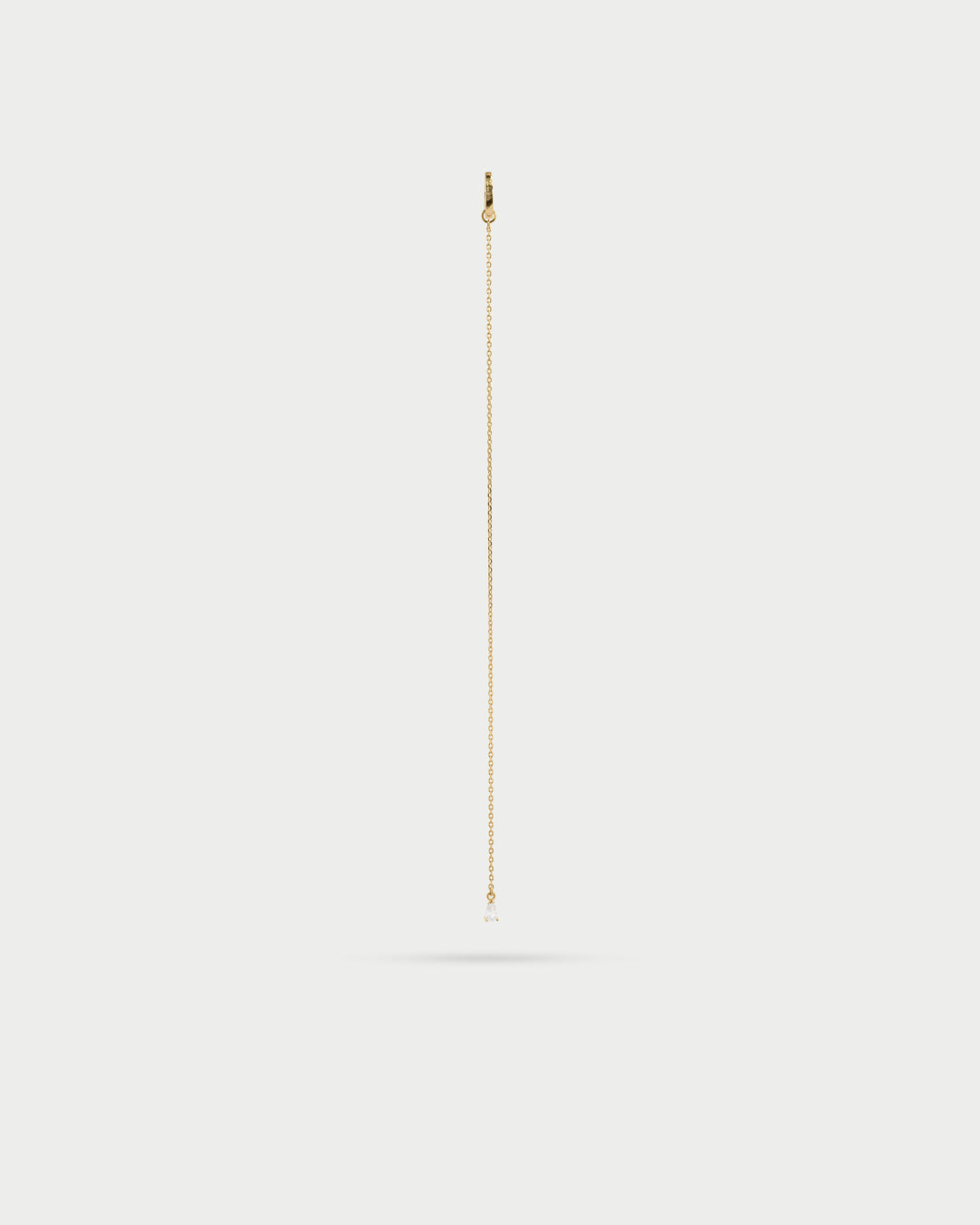 Mono-orecchino long line drop oro giallo