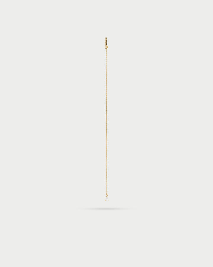 Mono-orecchino long line drop oro giallo