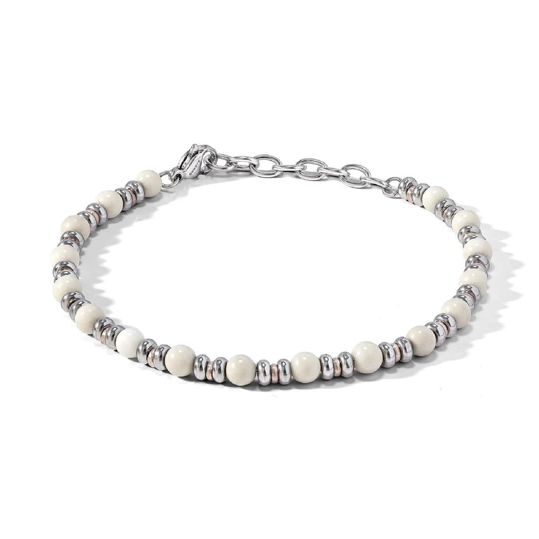 Bracciale Comete - Pietre Bianche e Dettagli in Oro Rosa