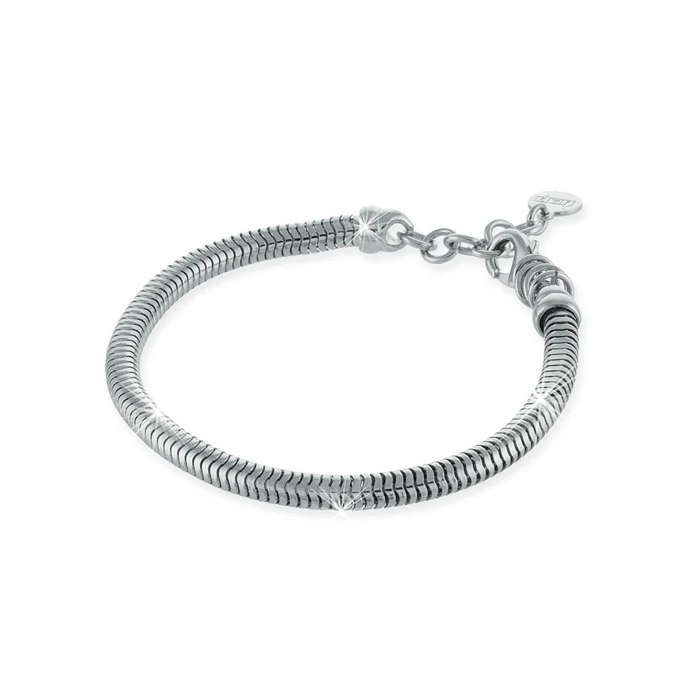 Bracciale Unoaerre - Maglia tubolare argentato