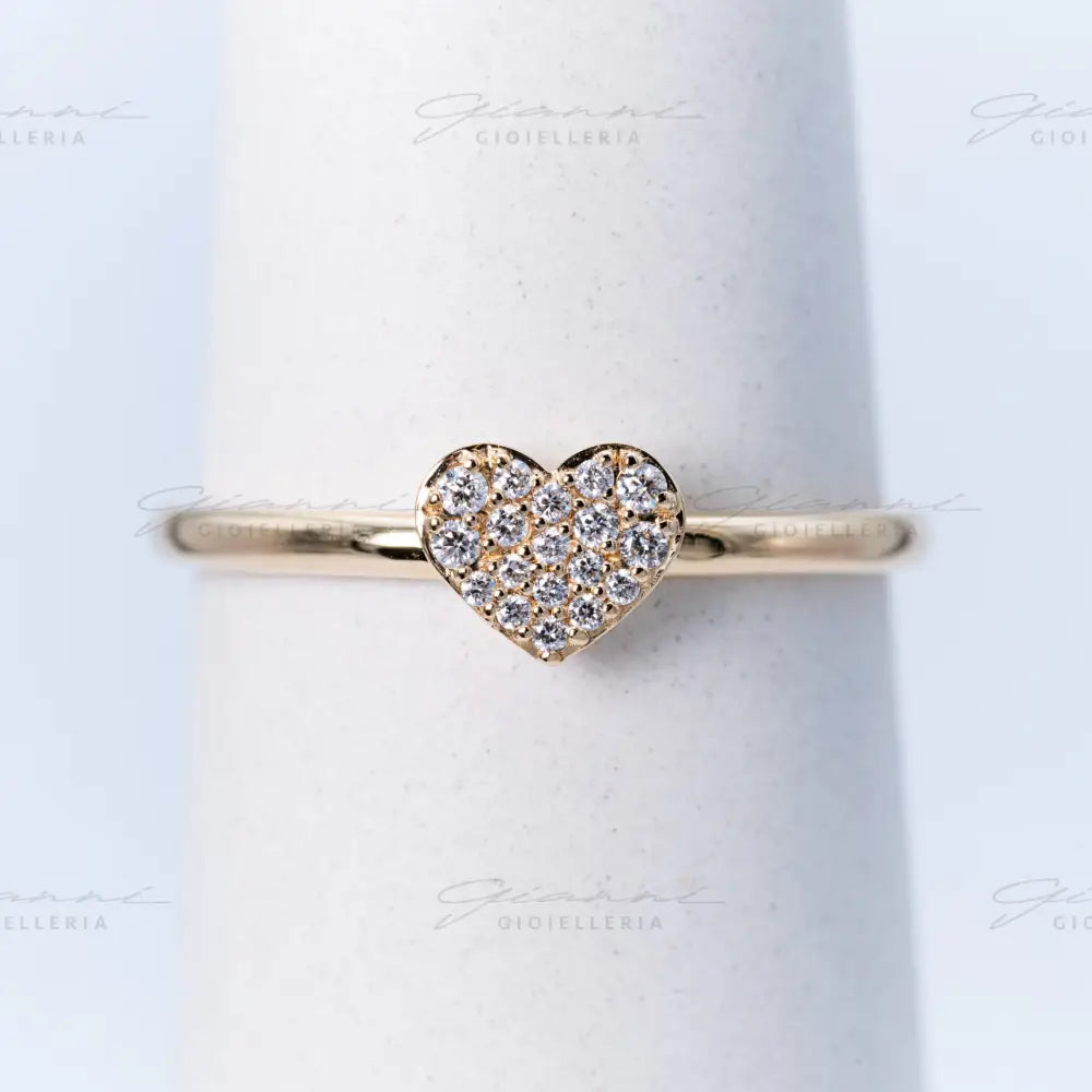 anello cuore diamanti Crivelli