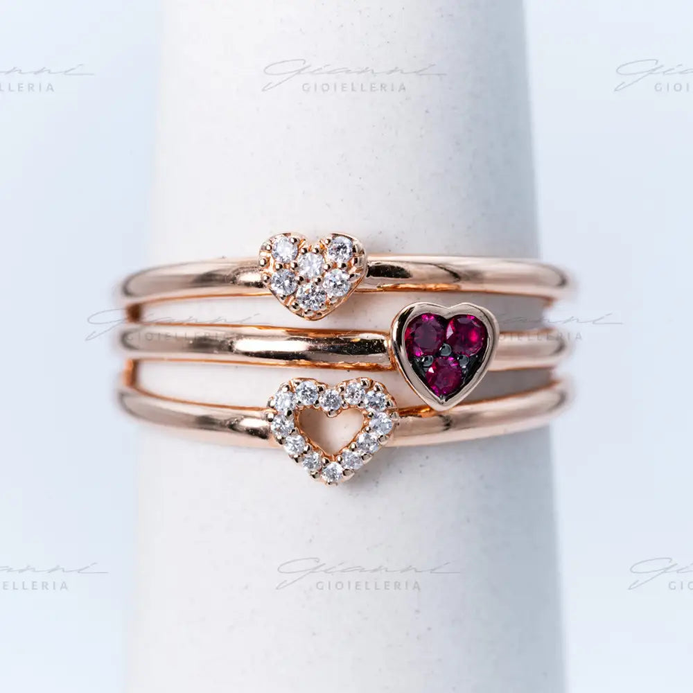 anello diamanti rubini