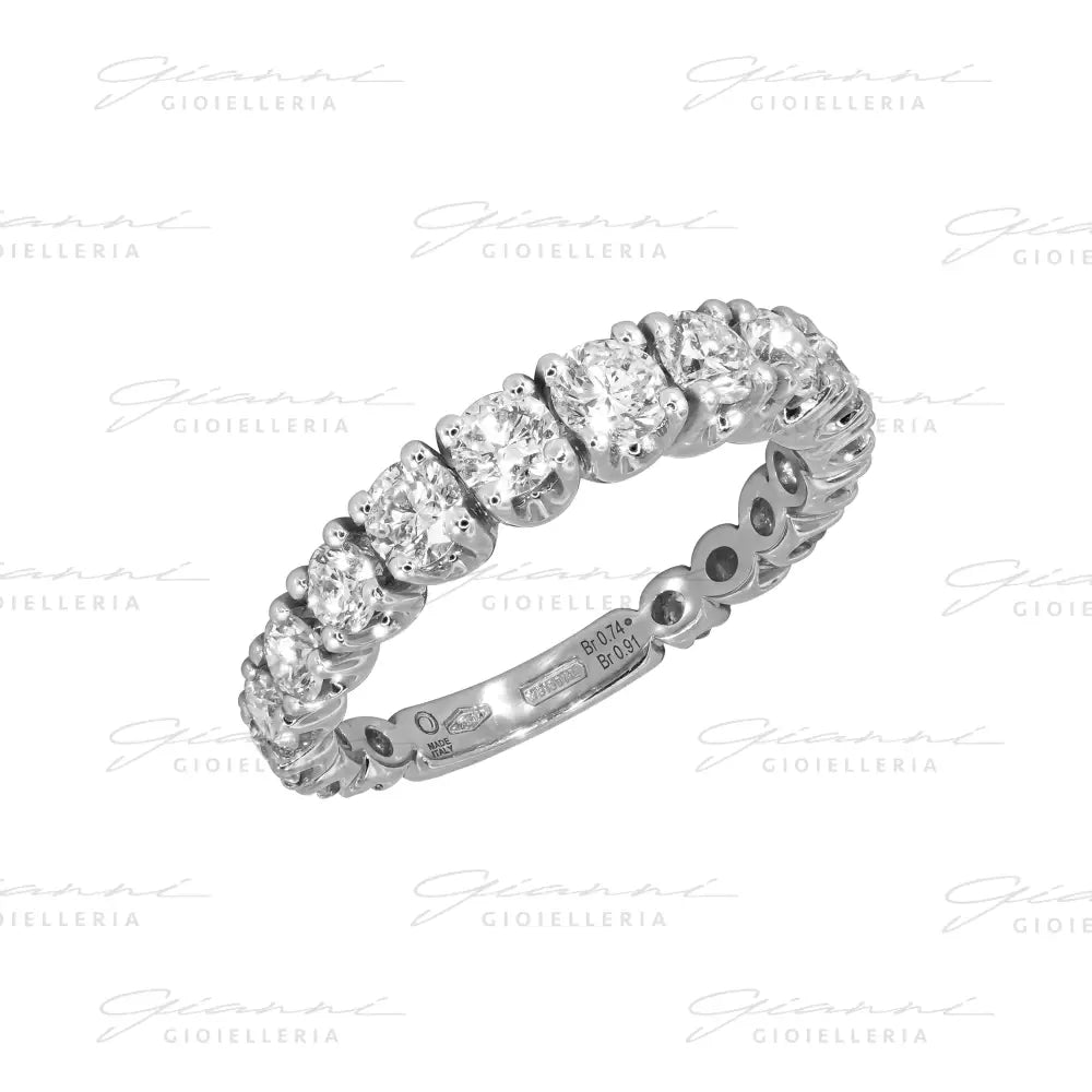 Anello Crivelli - Degradè in Oro Bianco con Diamanti Anelli