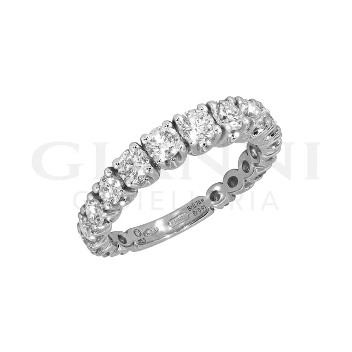 Anello Crivelli - Degradè in Oro Bianco con Diamanti Anelli
