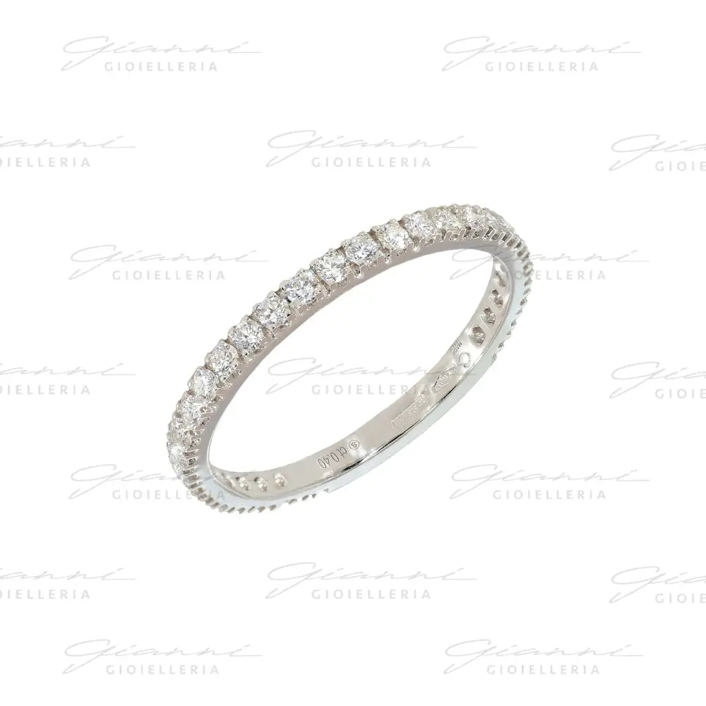 Anello Crivelli - Eternity 3/4 in Oro Bianco con Diamanti 0,40 ct. Anelli