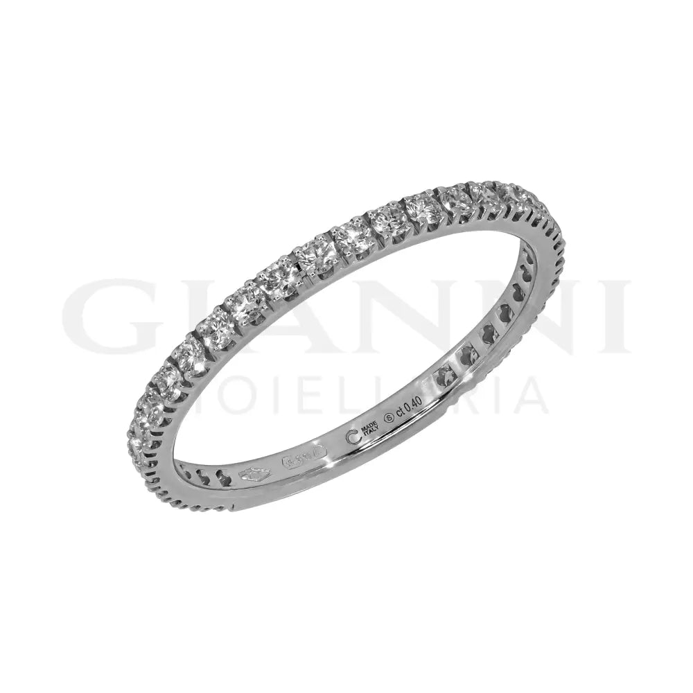 Anello Crivelli - Eternity 3/4 in Oro Bianco con Diamanti 0,40 ct. - Anelli