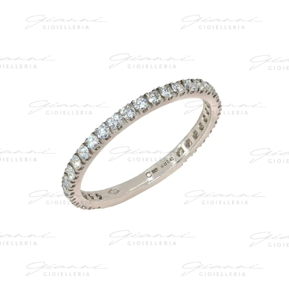 Anello Crivelli - Eternity 3/4 in Oro Bianco con Diamanti 0,40 ct. Anelli