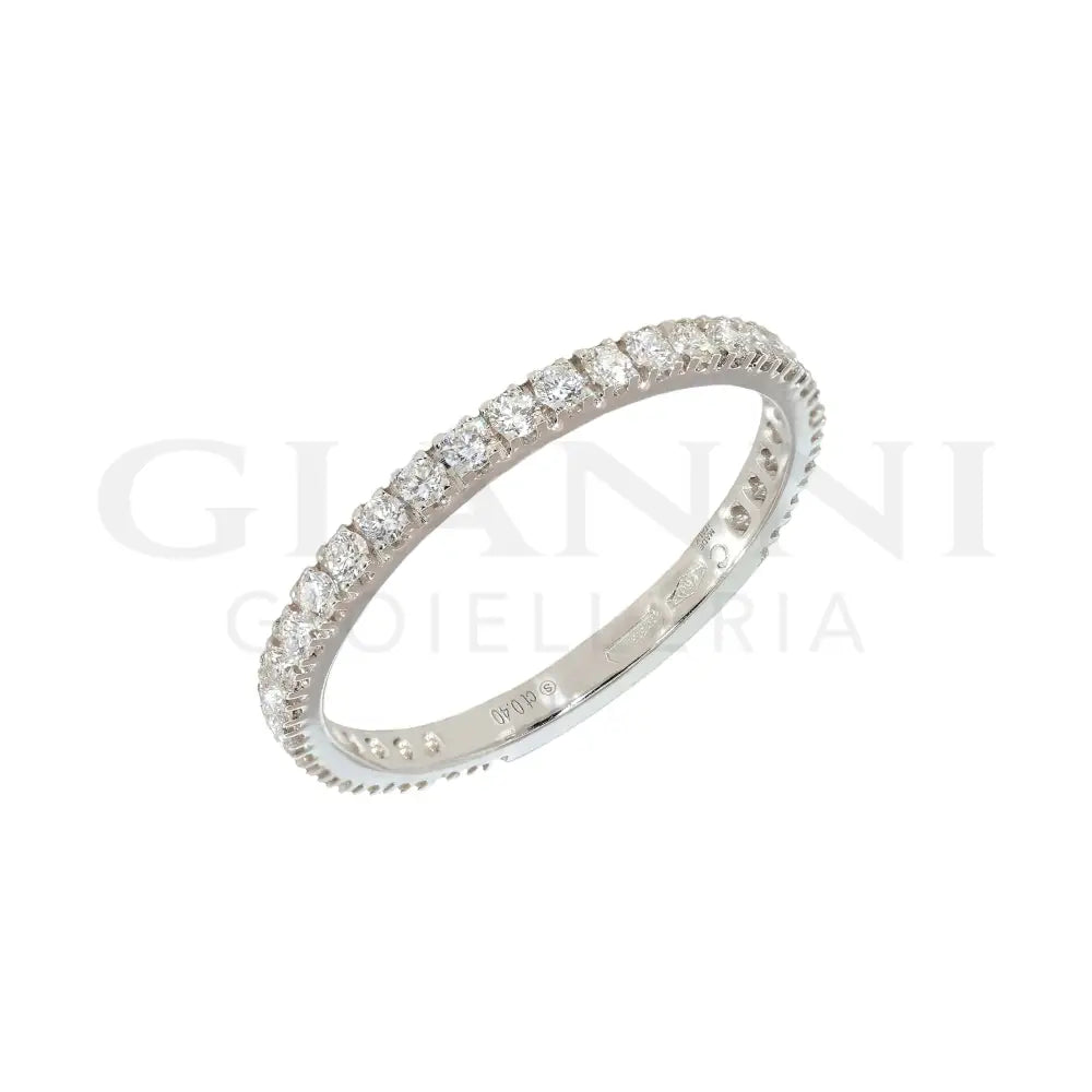Anello Crivelli - Eternity 3/4 in Oro Bianco con Diamanti 0,40 ct. Anelli