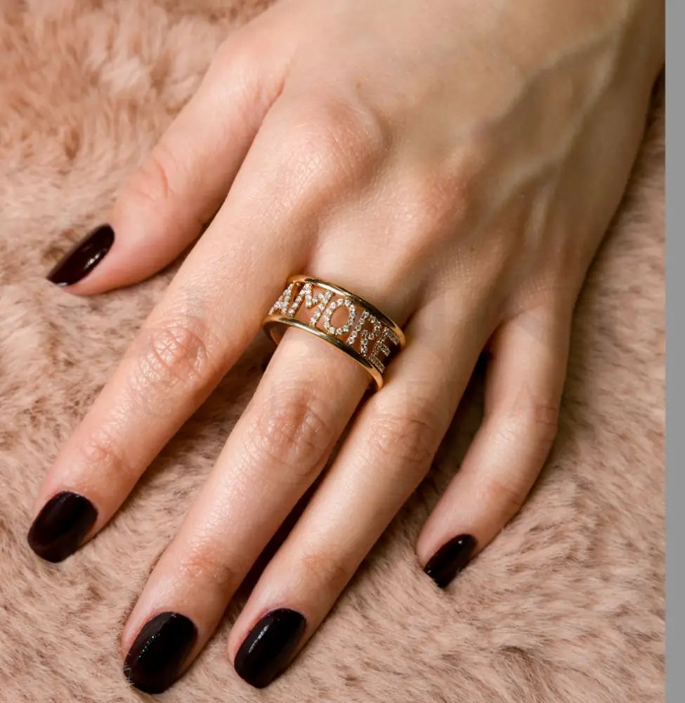 Anello Crivelli - Fantasia ’AMORE’ in Oro Rosa e Diamanti Anelli