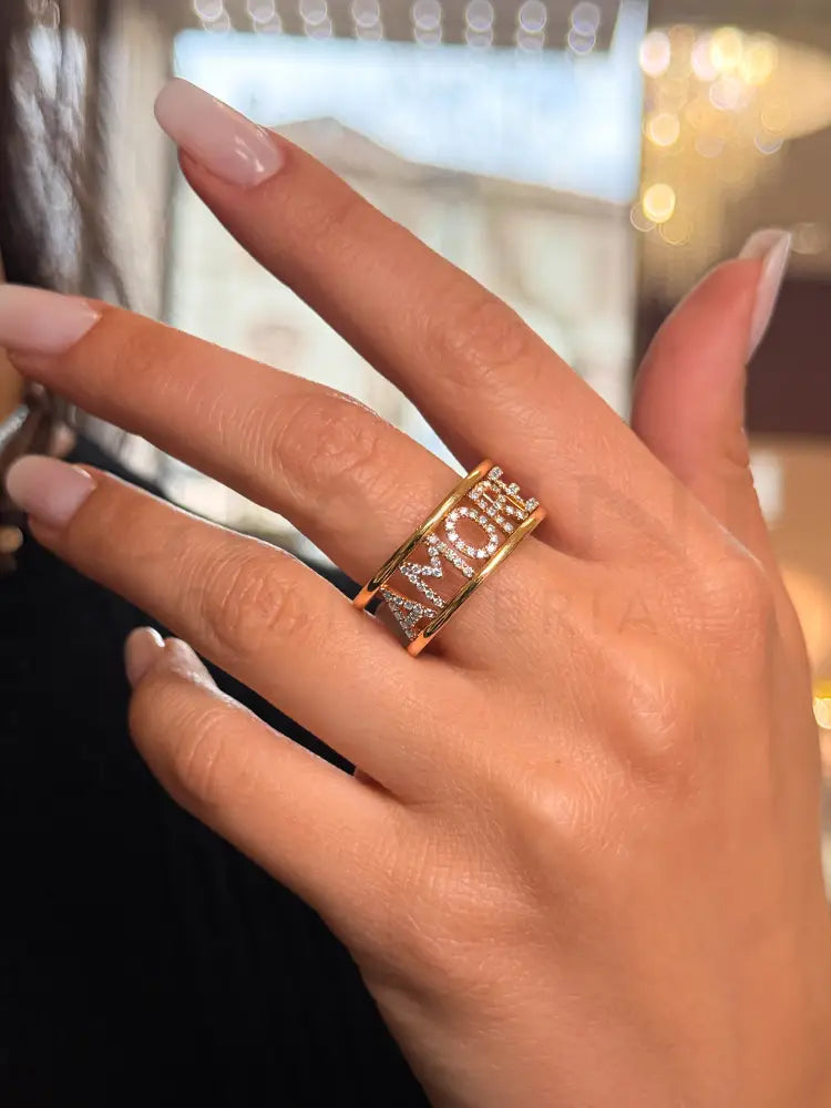 Anello Crivelli - Fantasia ’AMORE’ in Oro Rosa e Diamanti - Anelli