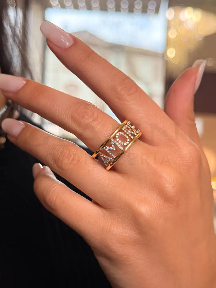 Anello Crivelli - Fantasia ’AMORE’ in Oro Rosa e Diamanti - Anelli