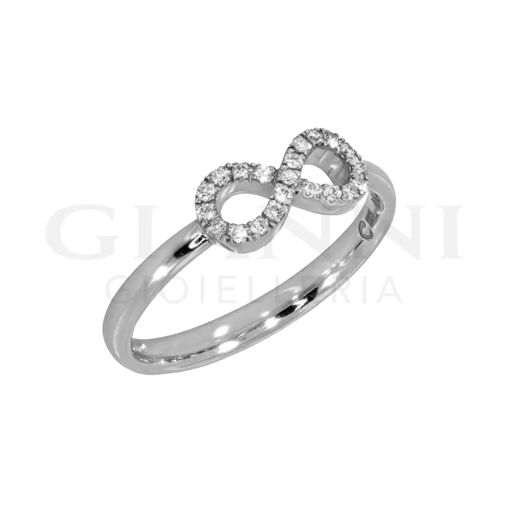 Anello Crivelli - Fantasia Infinito in Oro Bianco con Diamanti Anelli