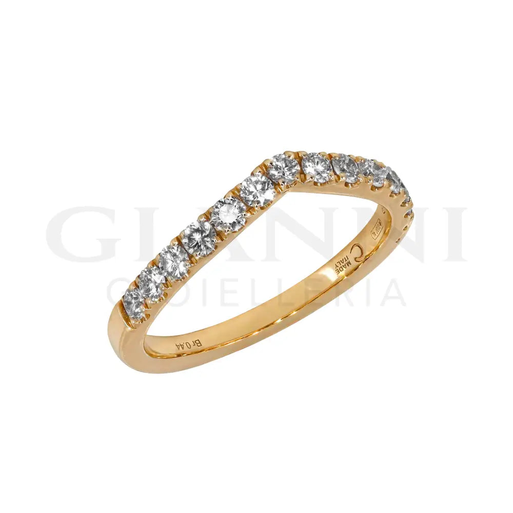 Anello Crivelli - Fantasia ’V’ in Oro Rosa con Diamanti Anelli