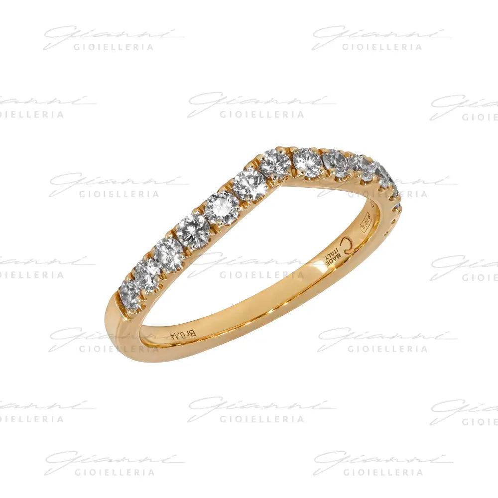 Anello Crivelli - Fantasia ’V’ in Oro Rosa con Diamanti Anelli