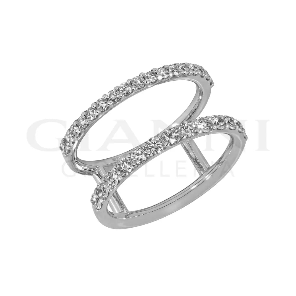Anello Crivelli - Fascia doppio Eternity in Oro Bianco Anelli