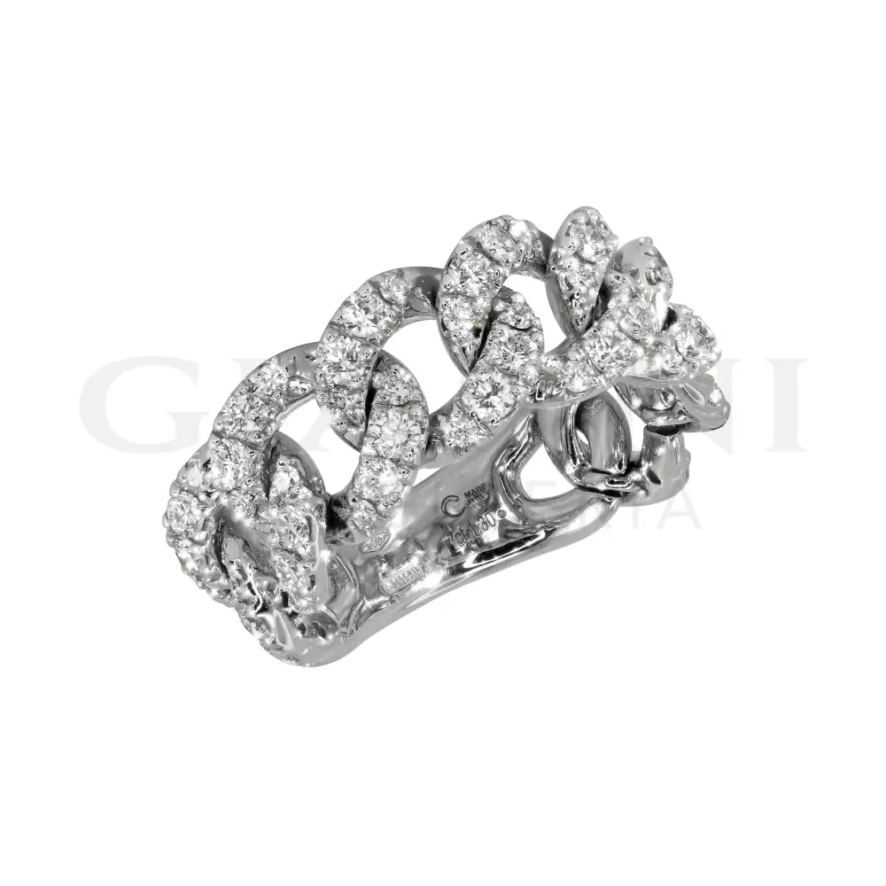 Anello Crivelli - Fascia in Oro Bianco con Diamanti Anelli