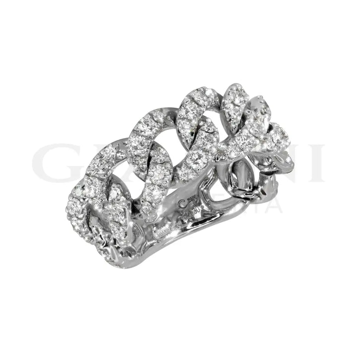 Anello Crivelli - Fascia in Oro Bianco con Diamanti Anelli
