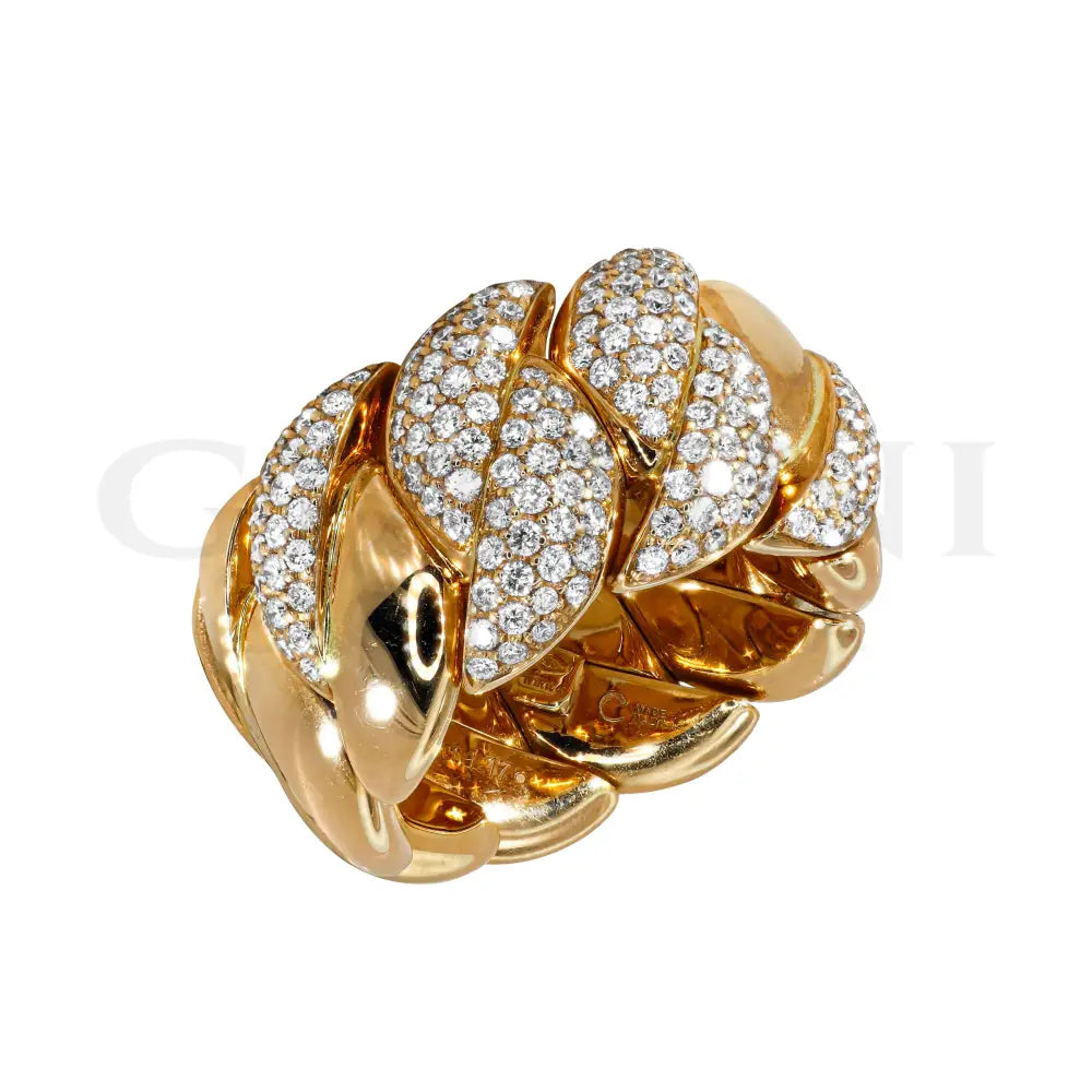 Anello Crivelli - Fascia in Oro Rosa con Pavé di Diamanti Anelli