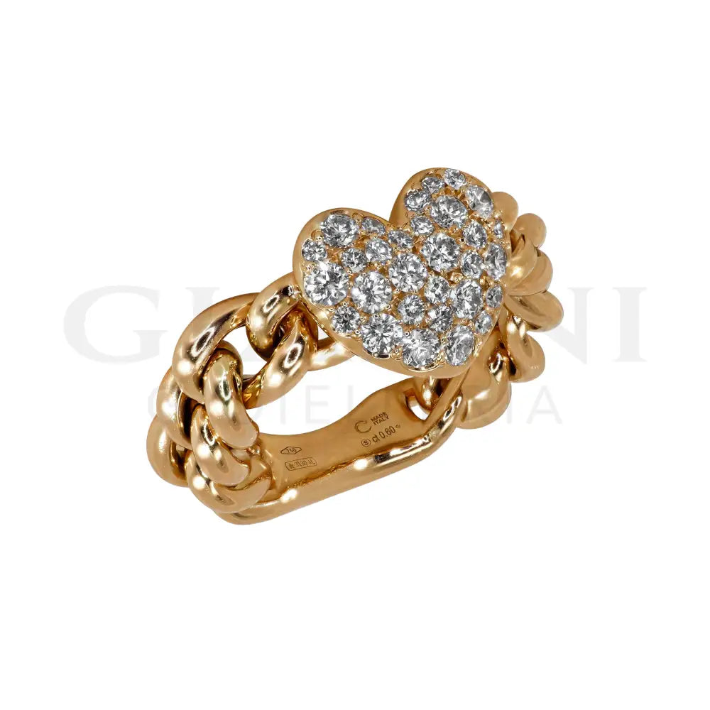 Anello Crivelli - Groumette in Oro Rosa e Diamanti Anelli