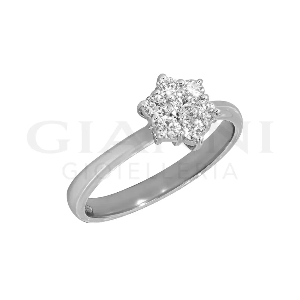 Anello Crivelli - Moretta con Diamanti 0,35 ct. in Oro Bianco Anelli