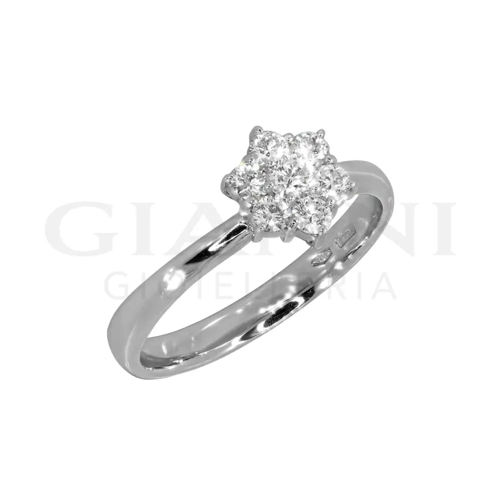 Anello Crivelli - Moretta in Oro Bianco con Diamanti Anelli